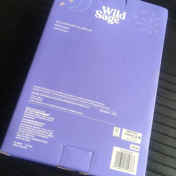 2 IRIS LAVENDER Wild Sage Tufted Triangle 63"L x 50"W Rod Pocket Window Curtains - Picture 7 of 7